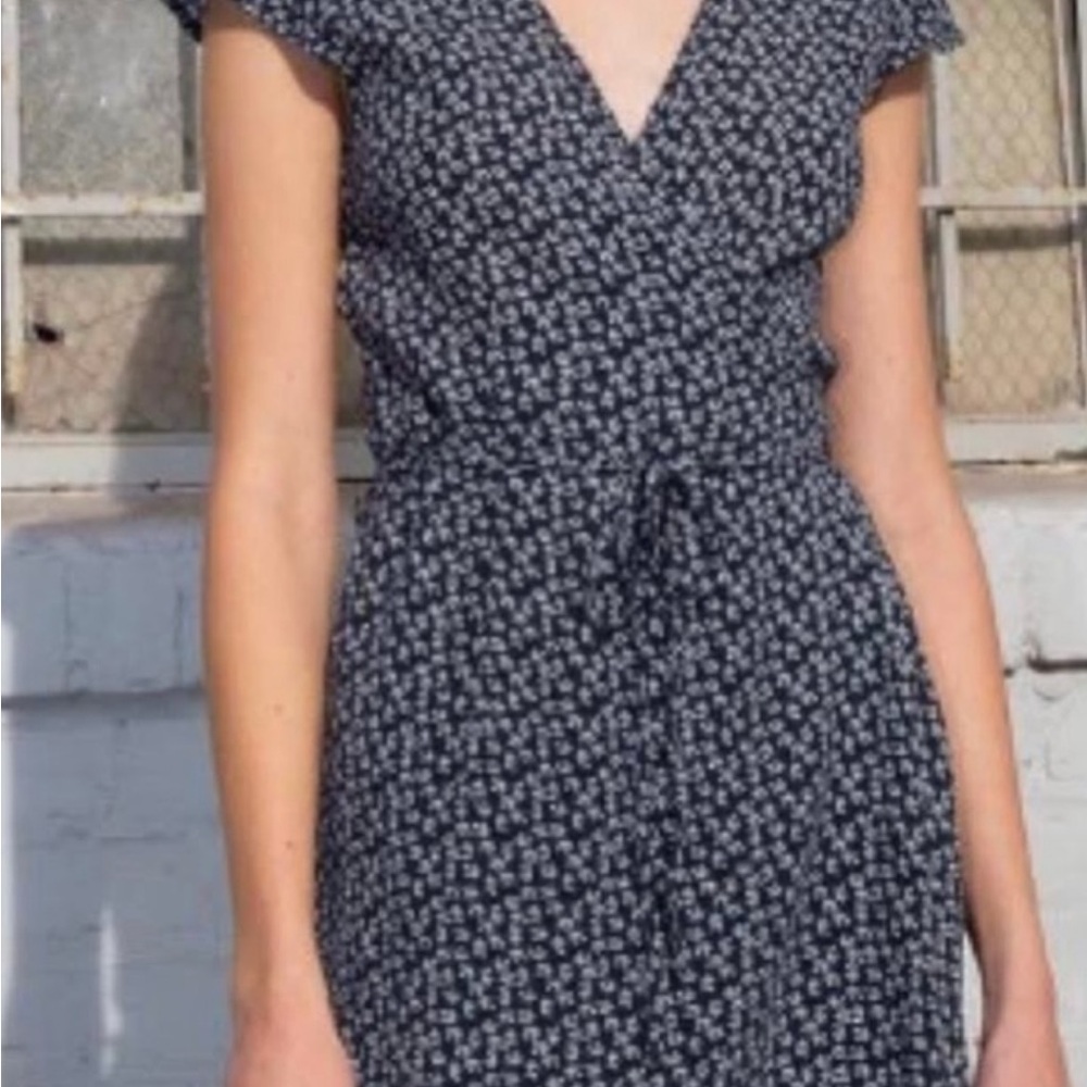 Brandy Melville Black and White Floral Midi Dress